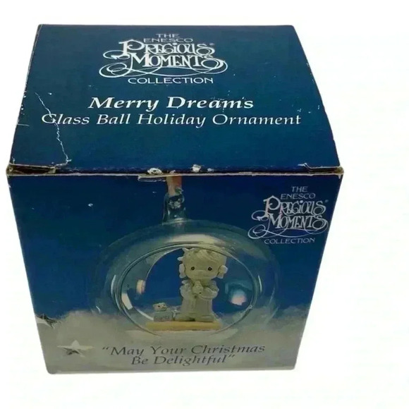 Vintage Precious Moments Christmas Ornament “May Your Christmas Be Delightful” - Picture 1 of 4